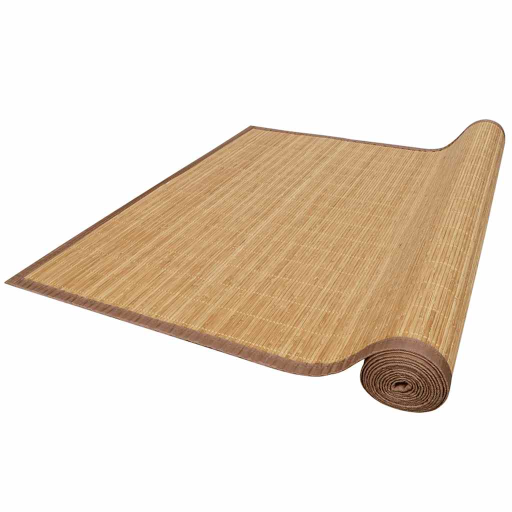 Rectangular Brown Bamboo Rug 120 x 180 cm 3
