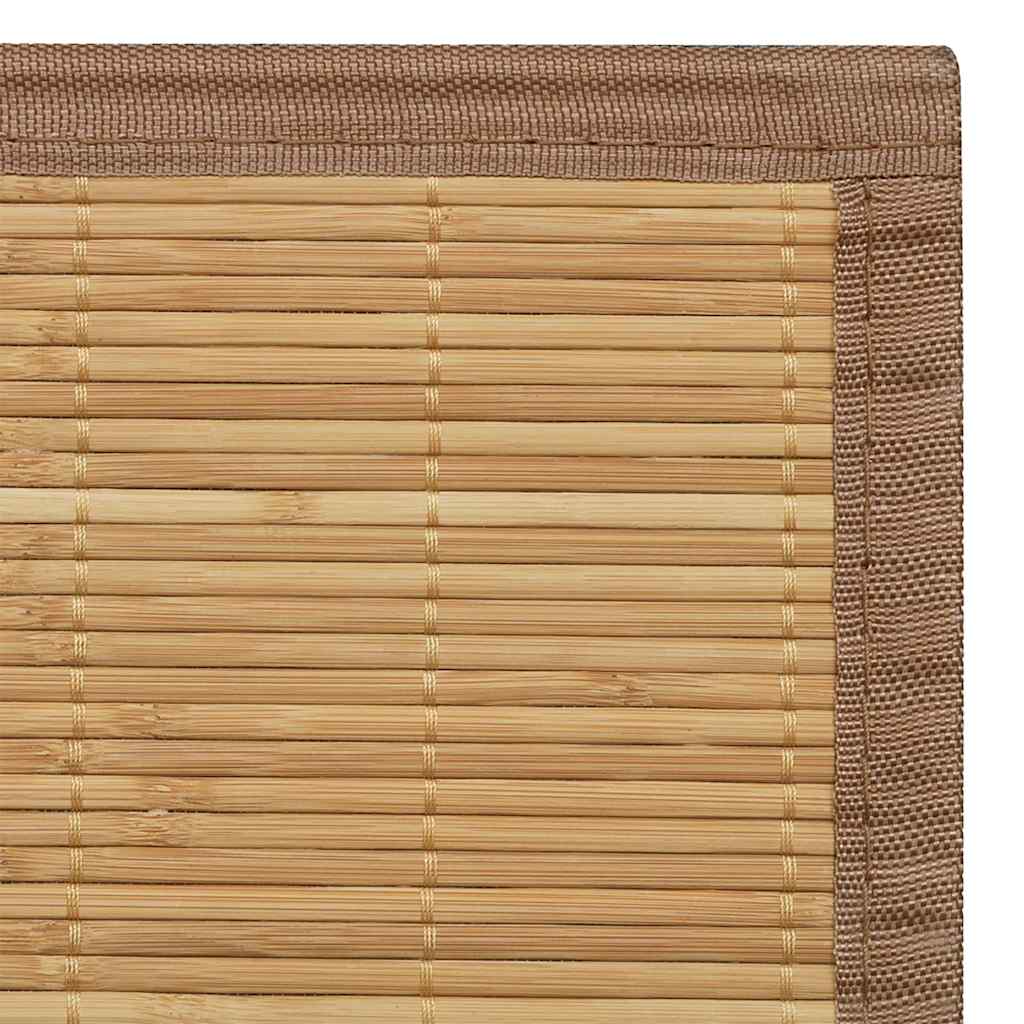 Rectangular Brown Bamboo Rug 120 x 180 cm 4