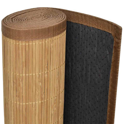 Rectangular Brown Bamboo Rug 120 x 180 cm 5