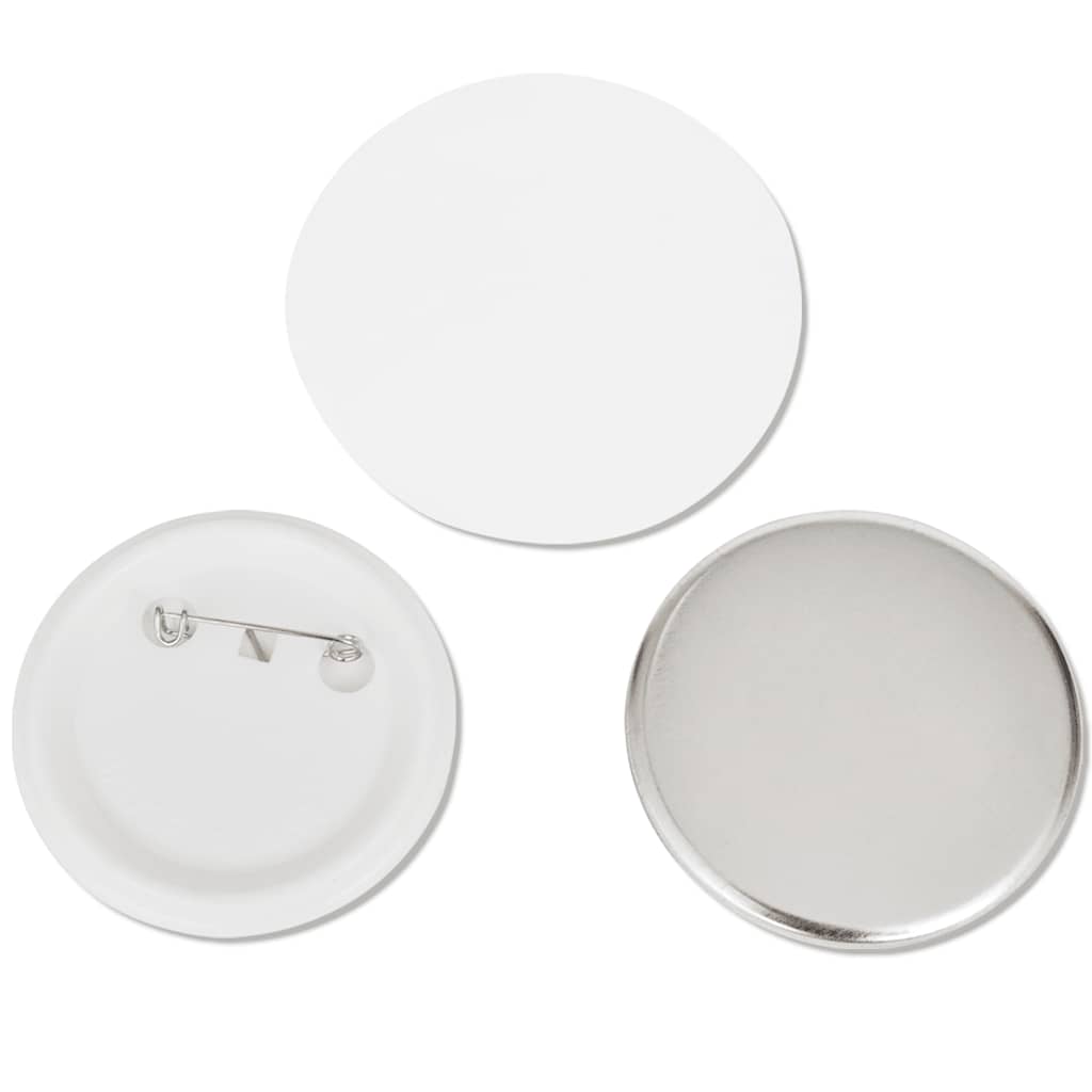 vidaXL 500 pcs Pinback Button Parts 58 mm 3