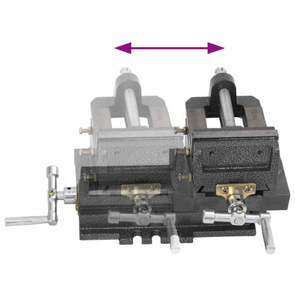 vidaXL Manually Operated Cross Slide Drill Press Vice 78 mm 6