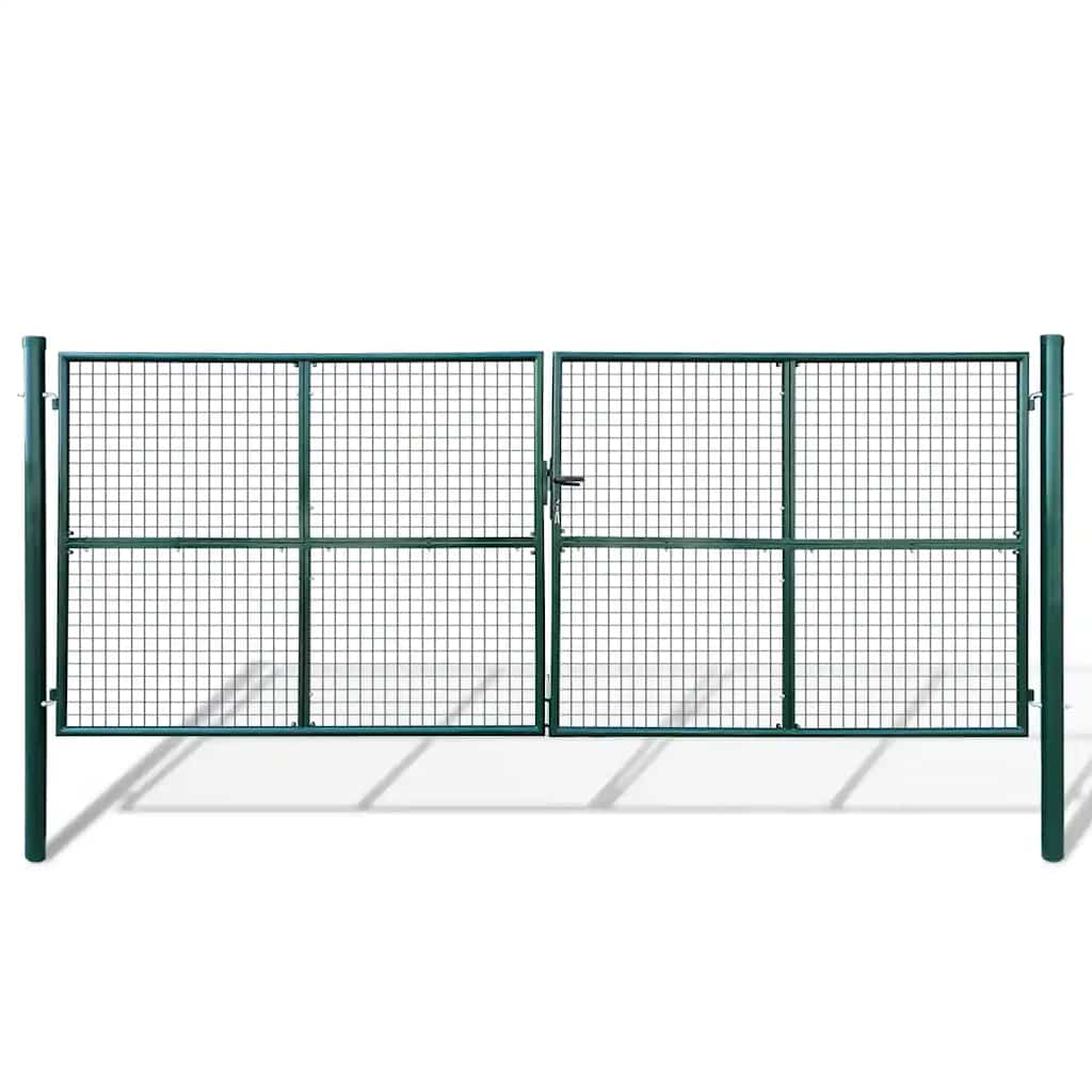 Garden Gate Galvanised Steel Green 400 x 125 cm