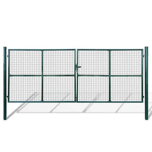 Garden Gate Galvanised Steel Green 400 x 125 cm