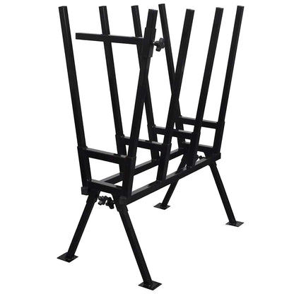 vidaXL Black Powder-Coated Saw Horse for Woodworking 1