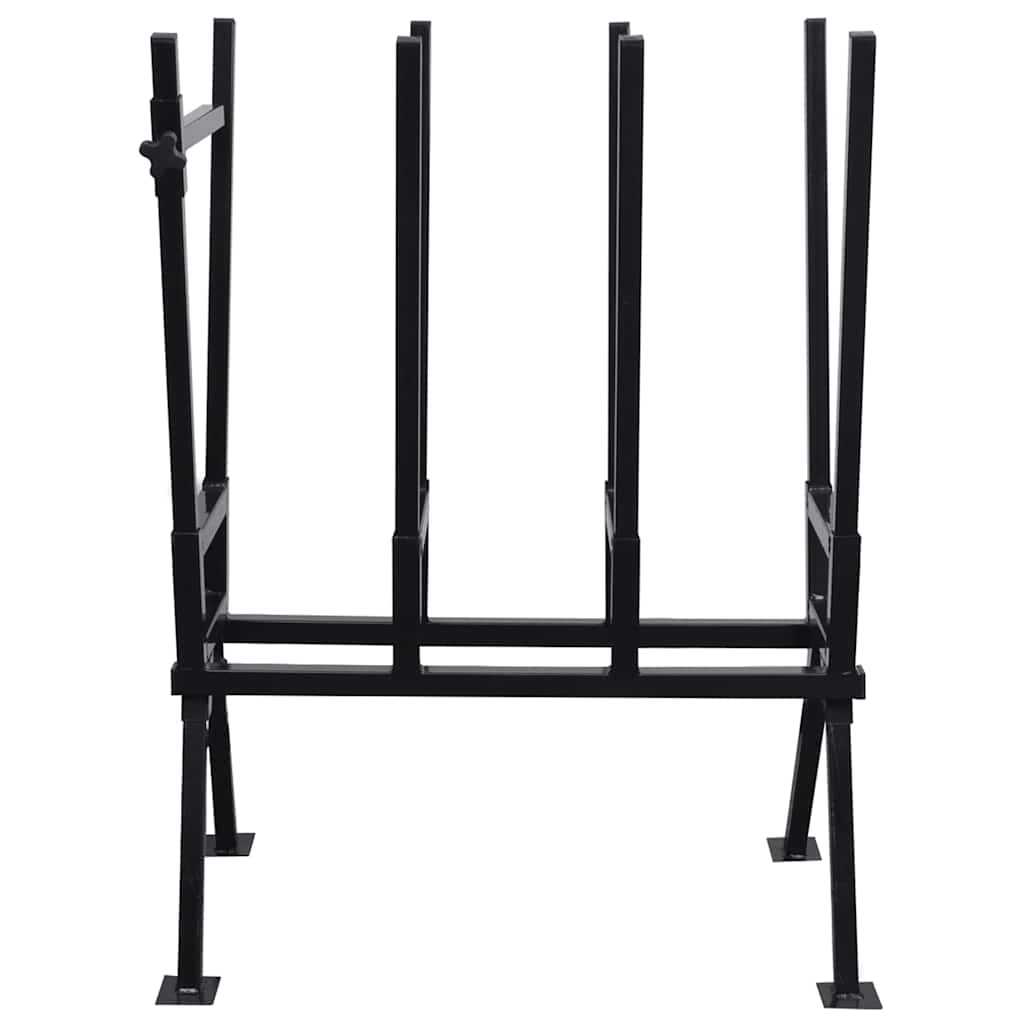 vidaXL Black Powder-Coated Saw Horse for Woodworking 2