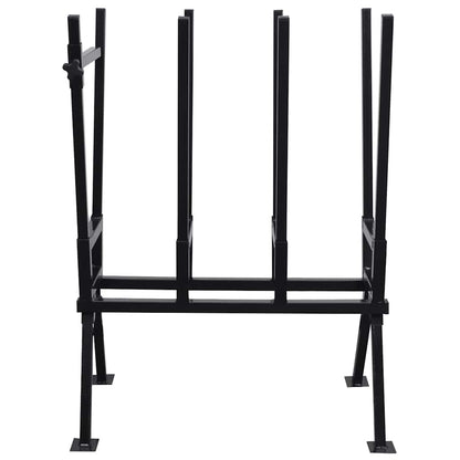 vidaXL Black Powder-Coated Saw Horse for Woodworking 2