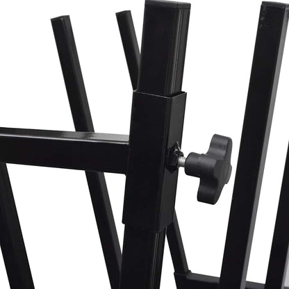 vidaXL Black Powder-Coated Saw Horse for Woodworking 4