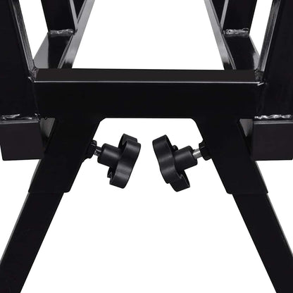 vidaXL Black Powder-Coated Saw Horse for Woodworking 5