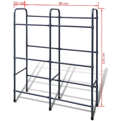 vidaXL Steel Shelf for 6 Crates 5