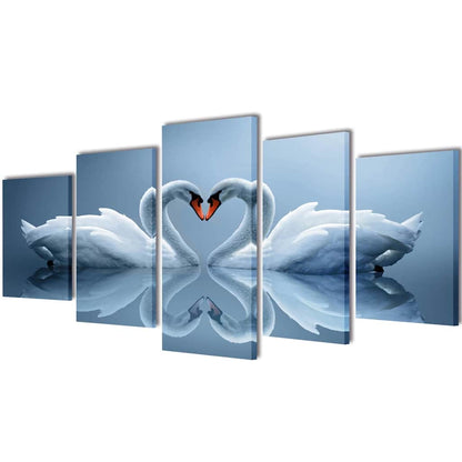 vidaXL Canvas Painting | Various blues and whites | Canvas, wood | 200 x 100 cm 1