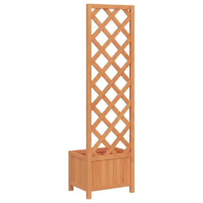 vidaXL Planter with Trellis 40x30x135 cm Solid Wood Fir 6