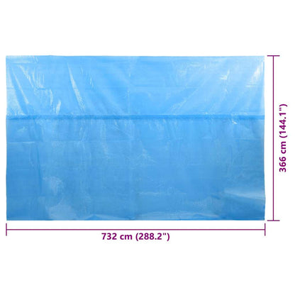 vidaXL Rectangular Pool Cover 732 x 366 cm PE Blue 6