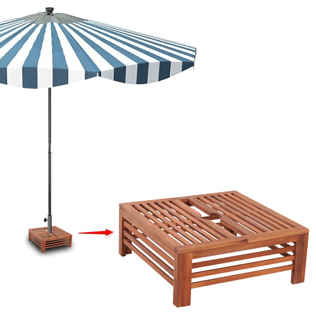 vidaXL Parasol | Acacia hardwood | Medium | Durable | Acacia Hardwood | Square 5