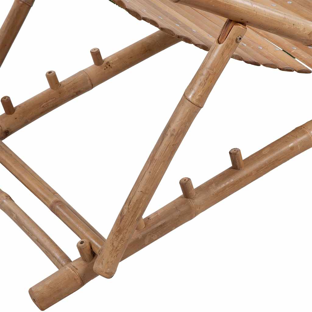 vidaXL Outdoor Deck Chair with Footrest Bamboo 4