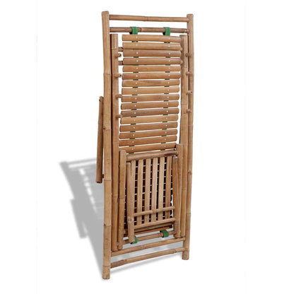 vidaXL Outdoor Deck Chair with Footrest Bamboo 5