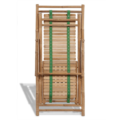 vidaXL Outdoor Deck Chair with Footrest Bamboo 6