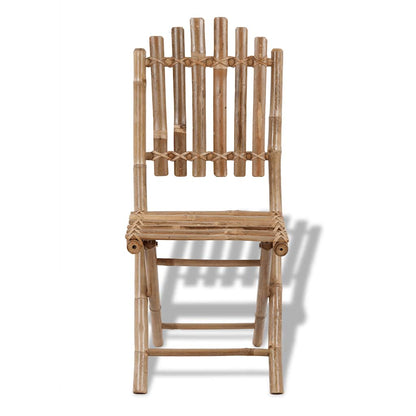 vidaXL Folding Chairs 2 pcs Bamboo 4