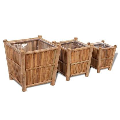 vidaXL Raised Bed | Set of 3 | Natural Bamboo | Bamboo 1