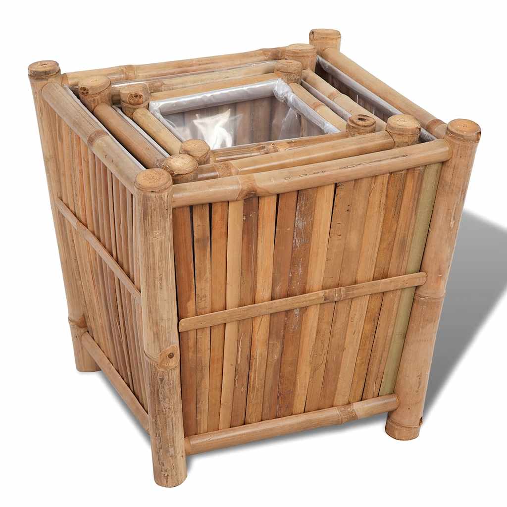 vidaXL Raised Bed | Set of 3 | Natural Bamboo | Bamboo 3