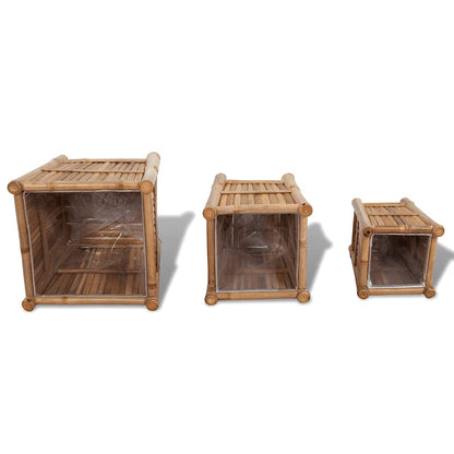 vidaXL Raised Bed | Set of 3 | Natural Bamboo | Bamboo 5