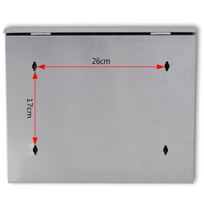 vidaXL Stainless Steel Mailbox 6