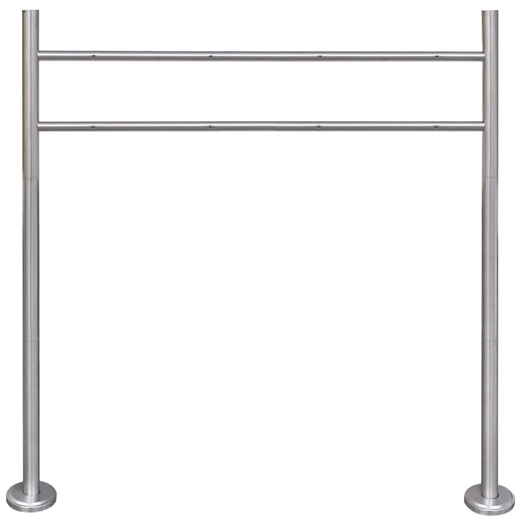 vidaXL Stainless Steel Stand for Double Mailbox 1