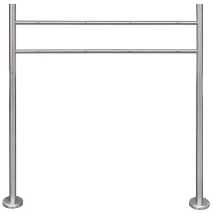 vidaXL Stainless Steel Stand for Double Mailbox 1