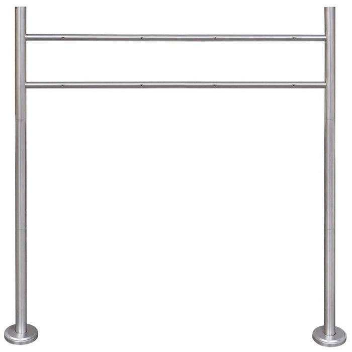 vidaXL Stainless Steel Stand for Double Mailbox 1