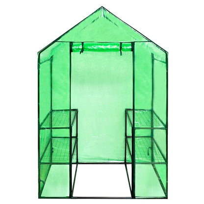 vidaXL Walk-in Greenhouse with 4 Shelves 2