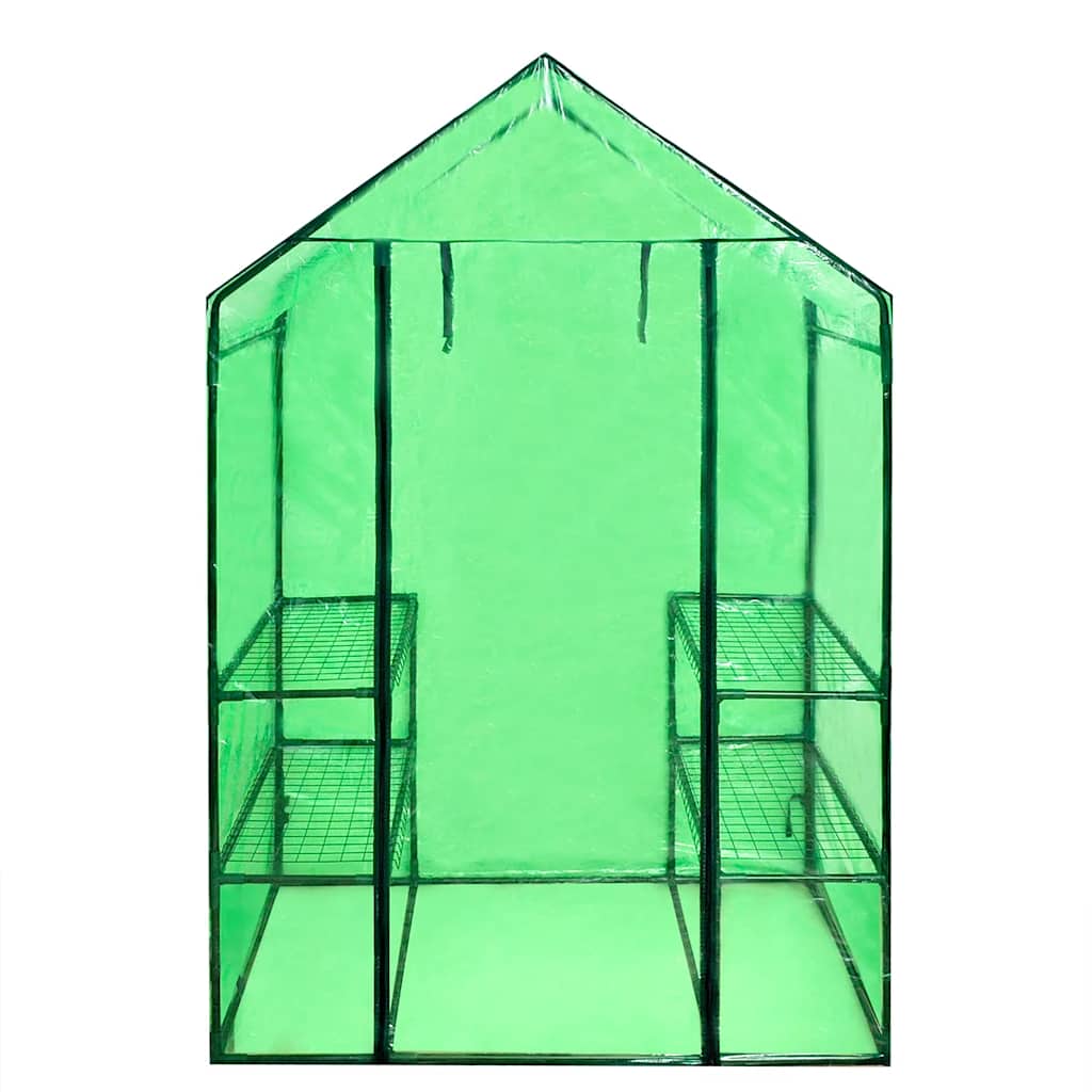 vidaXL Walk-in Greenhouse with 4 Shelves 3