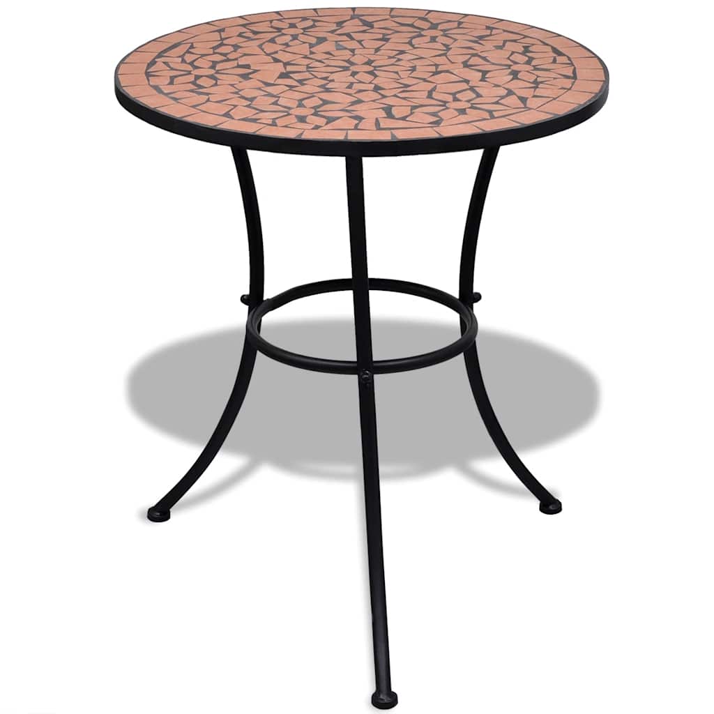vidaXL Garden Table | Terracotta | Powder-coated iron frame and ceramic top 1