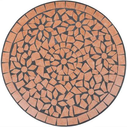 vidaXL Garden Table | Terracotta | Powder-coated iron frame and ceramic top 3