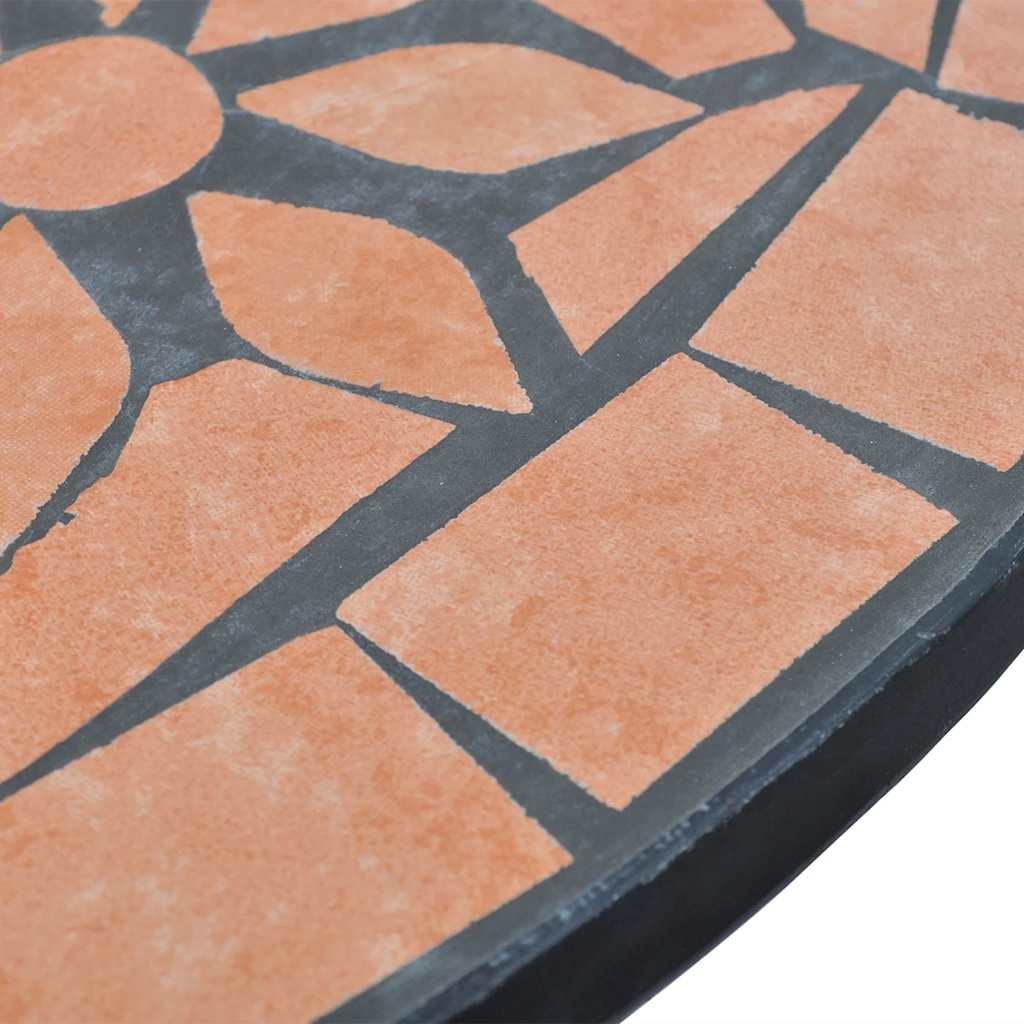 vidaXL Garden Table | Terracotta | Powder-coated iron frame and ceramic top 4