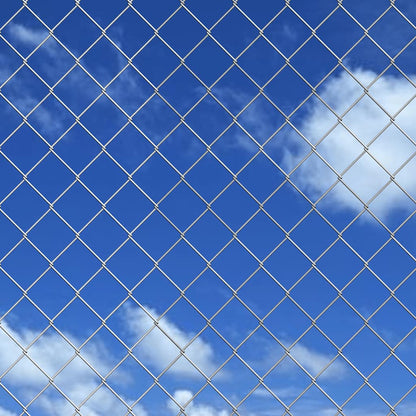 141491 vidaXL Chain Link Fence Galvanised Steel 25x1 m Silver 3