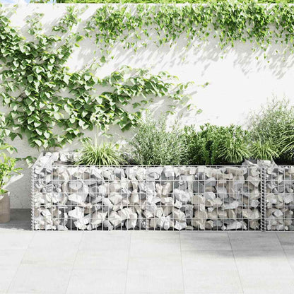 vidaXL Gabion Planter Galvanised Steel 180x90x50 cm 3