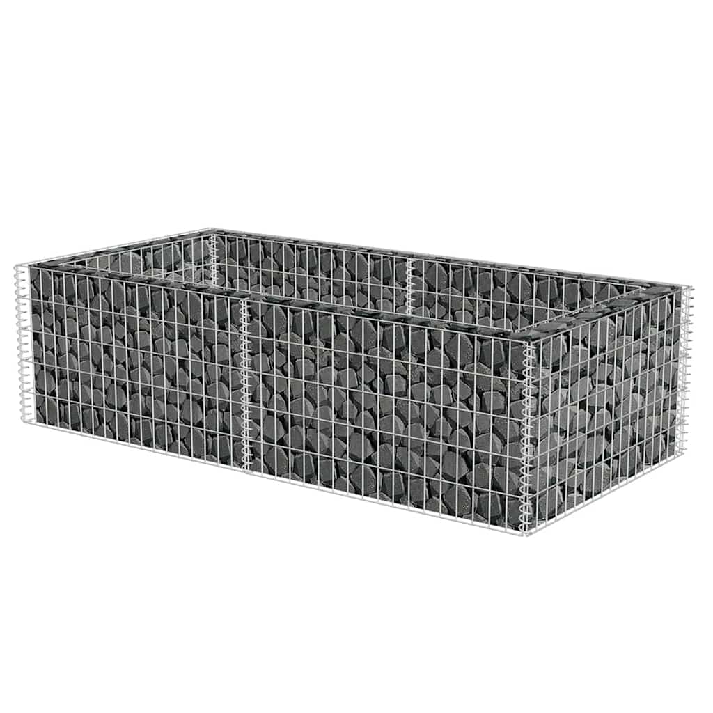 vidaXL Gabion Planter Galvanised Steel 180x90x50 cm 4