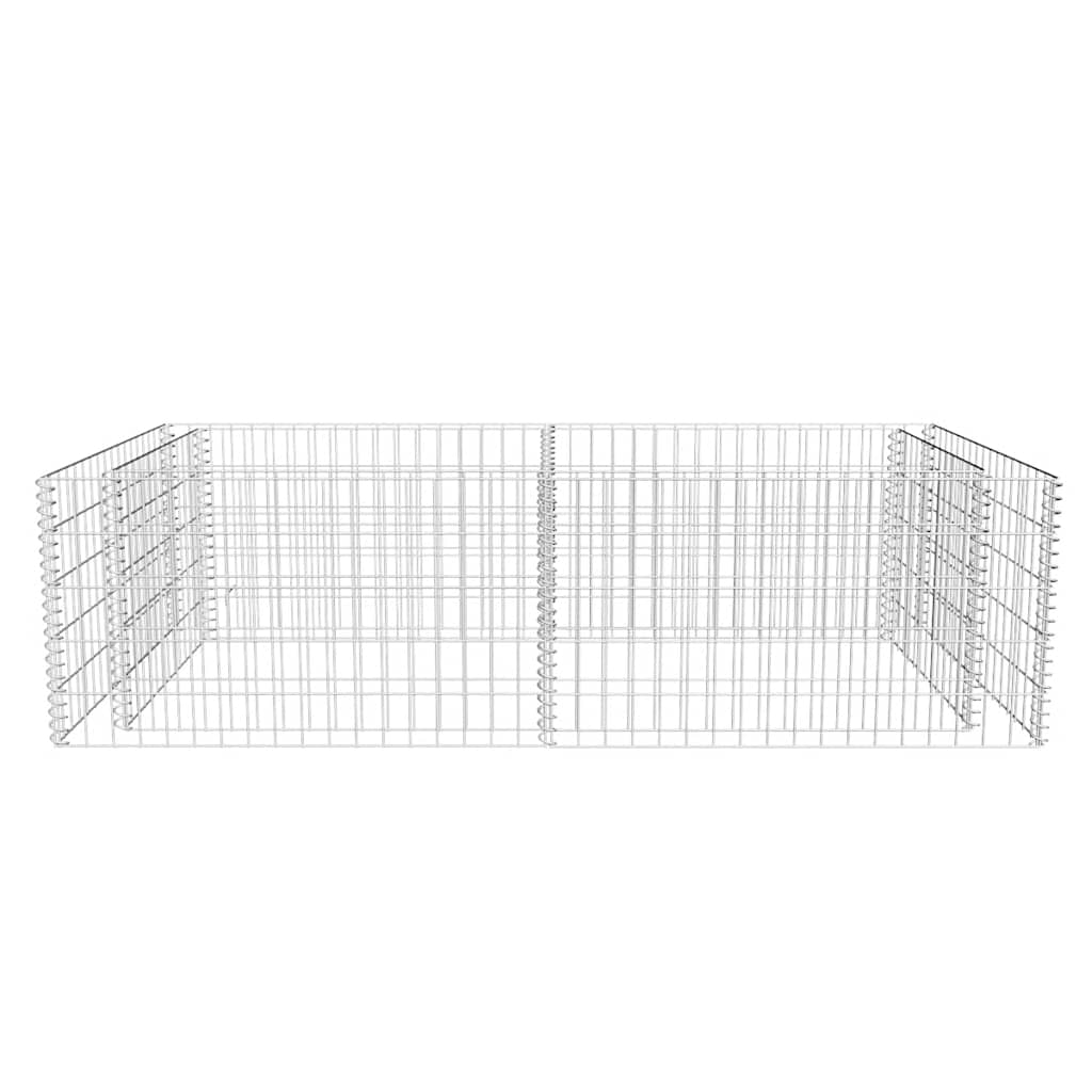 vidaXL Gabion Planter Galvanised Steel 180x90x50 cm 5