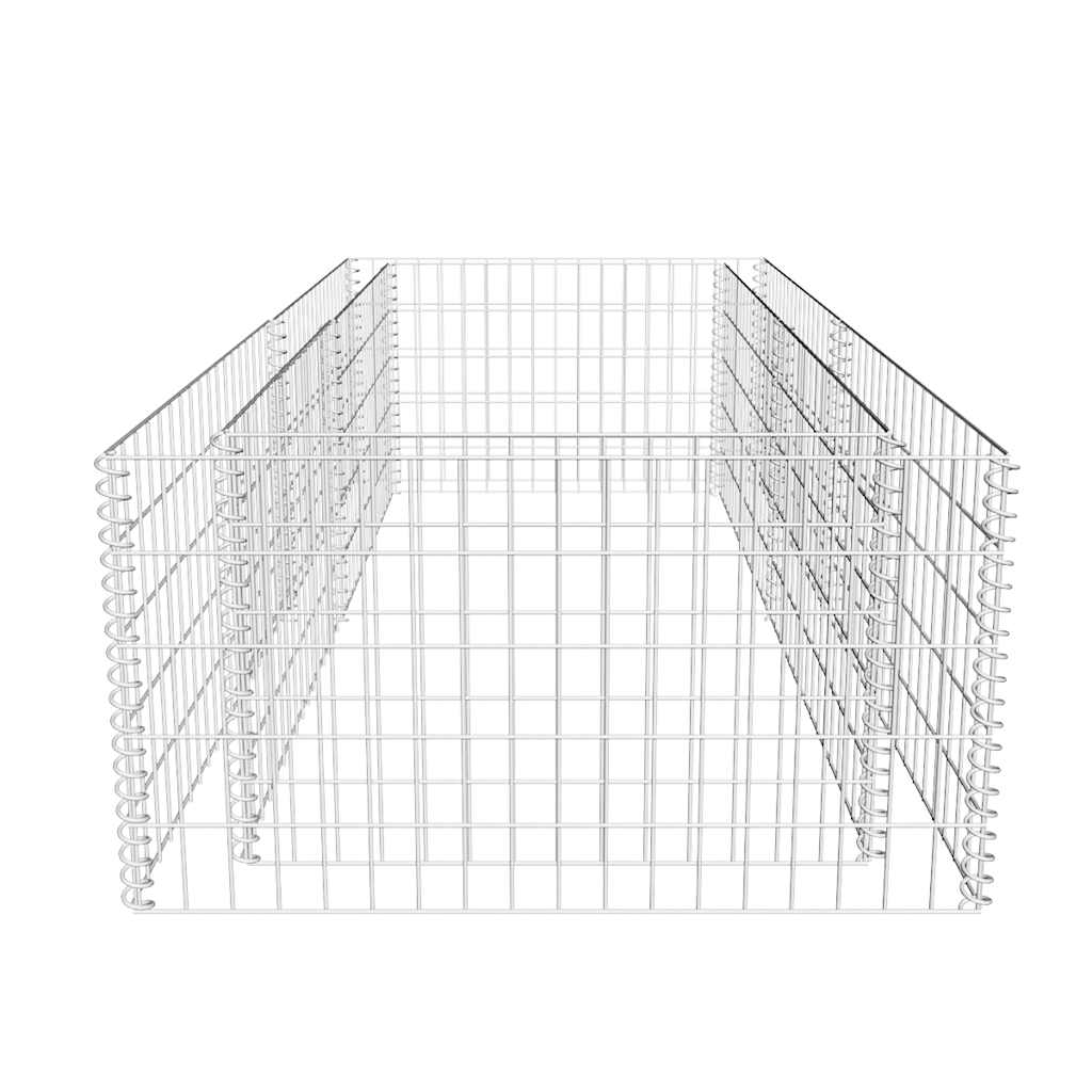 vidaXL Gabion Planter Galvanised Steel 180x90x50 cm 6