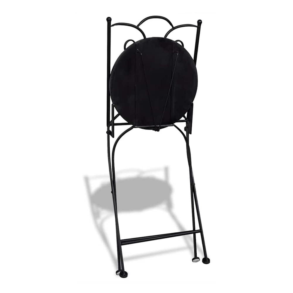 3 Piece Bistro Set Ceramic Tile Blue and white Round