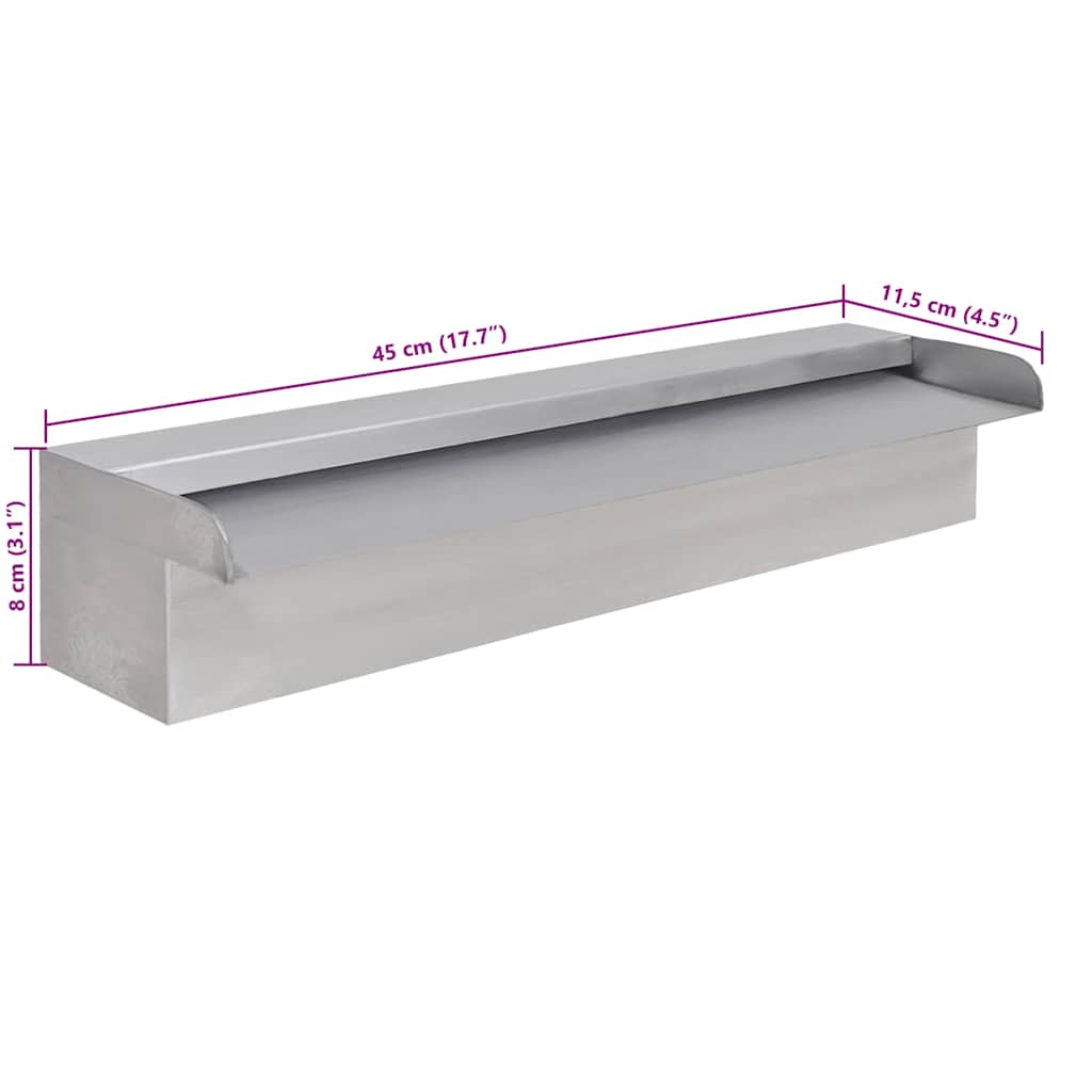 vidaXL Swimming Pool Fountain | Stainless Steel | SS 304 stainless steel | 45 cm 6