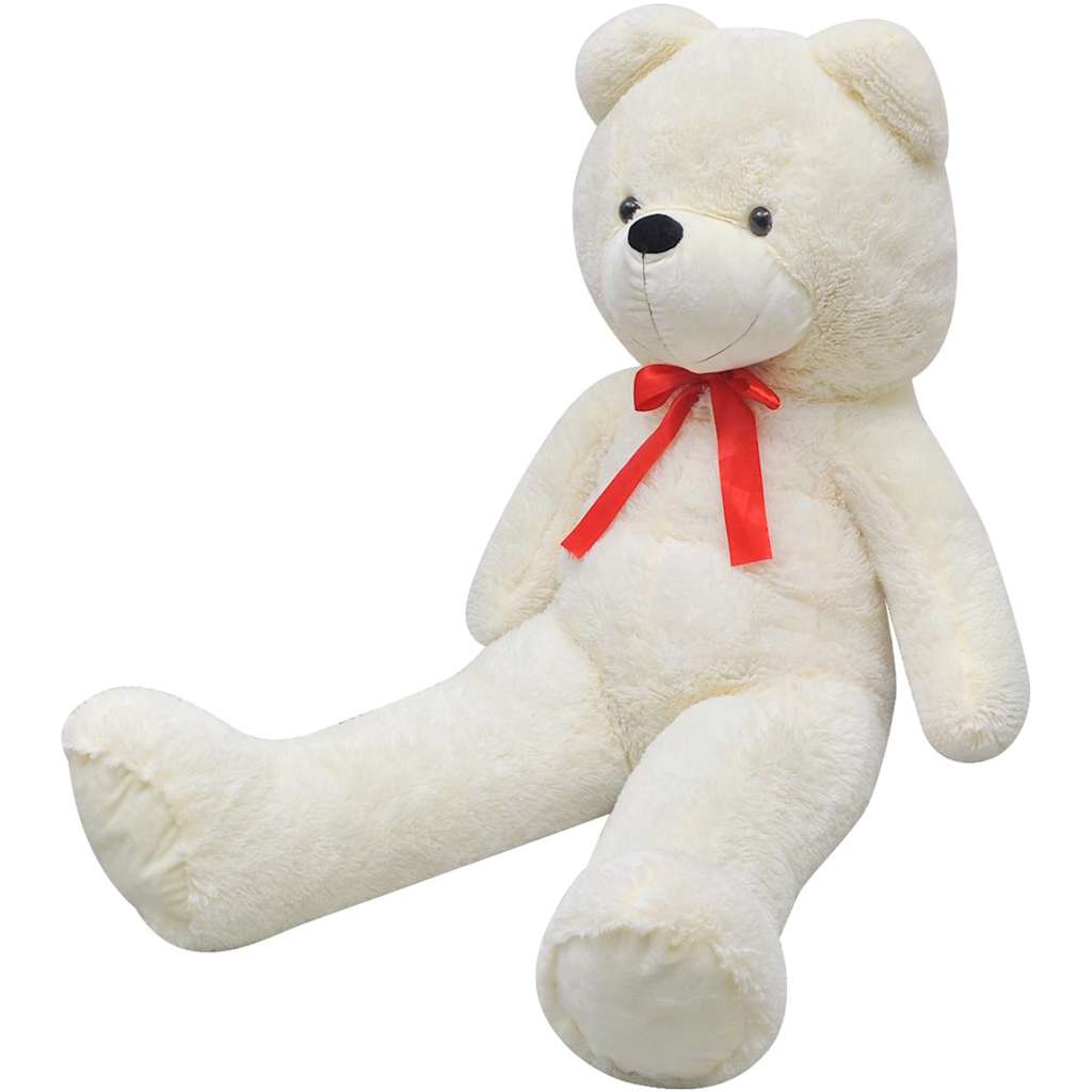 vidaXL XXL Soft Plush Teddy Bear Toy White 135 cm 1