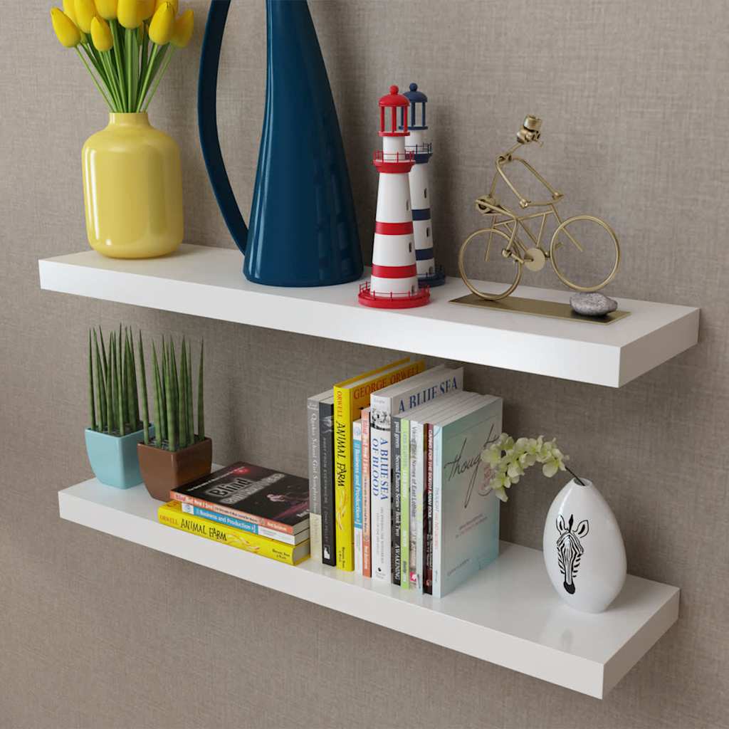 vidaXL Wall Shelves White