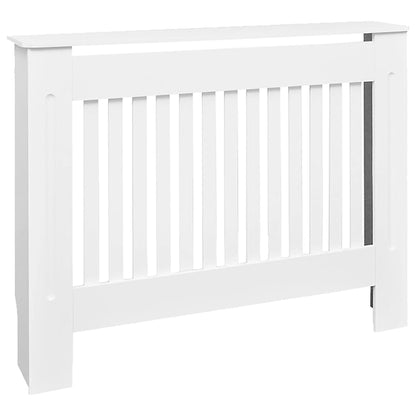 White Radiator Cover Heating Cabinet 112 cm Engineered Wood