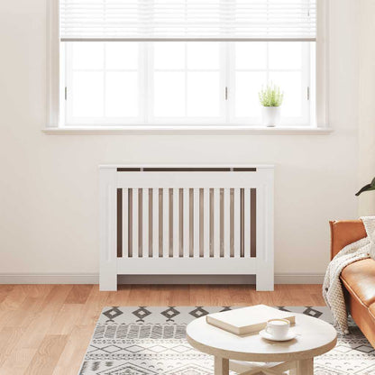 Radiator Cover 112 x 19 x 81.5 cm Engineered Wood 1 Depth 19 cm Width 112 cm White