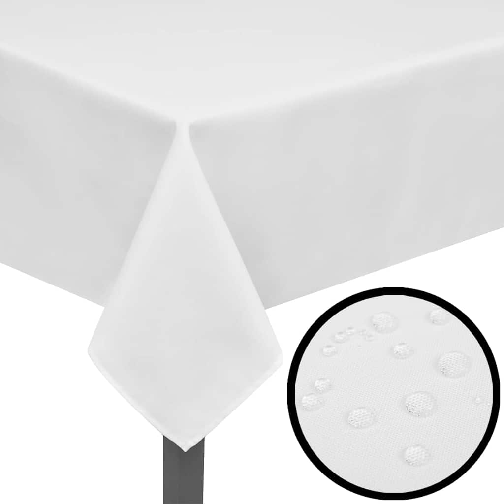 vidaXL 5 Tablecloths White 250 x 130 cm 1