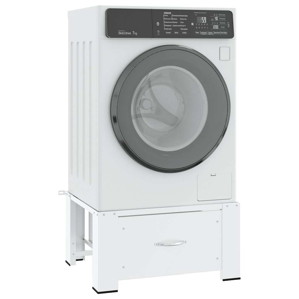 vidaXL Washing machine pedestals White Steel 6