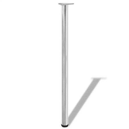 vidaXL 4 Height Adjustable Table Legs Chrome 1100 mm 2