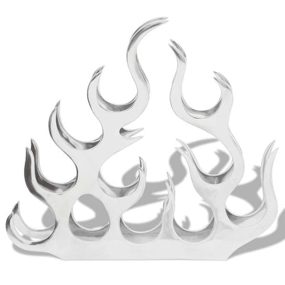 vidaXL Wine Stand for 11 Bottles Silver Aluminium 3