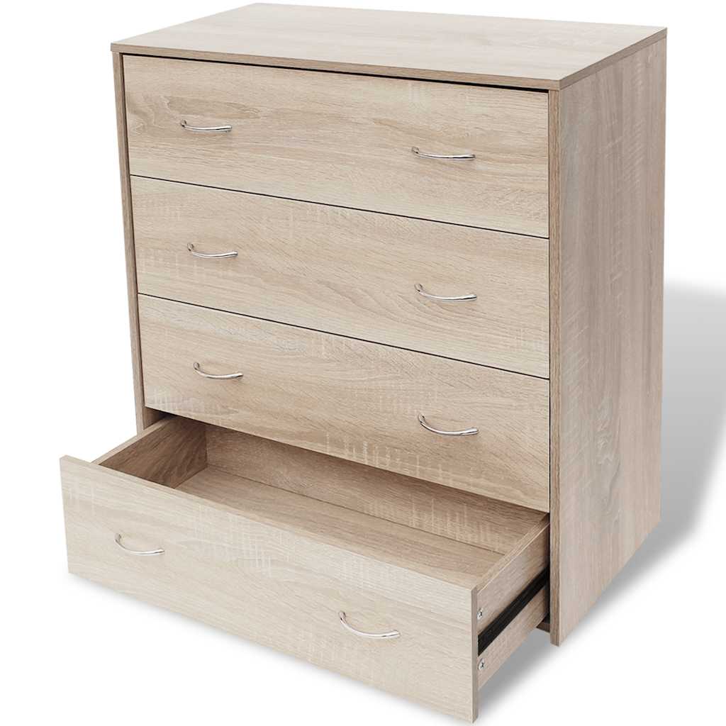 Sideboard with 4 Drawers 60x30,5x71 cm Oak