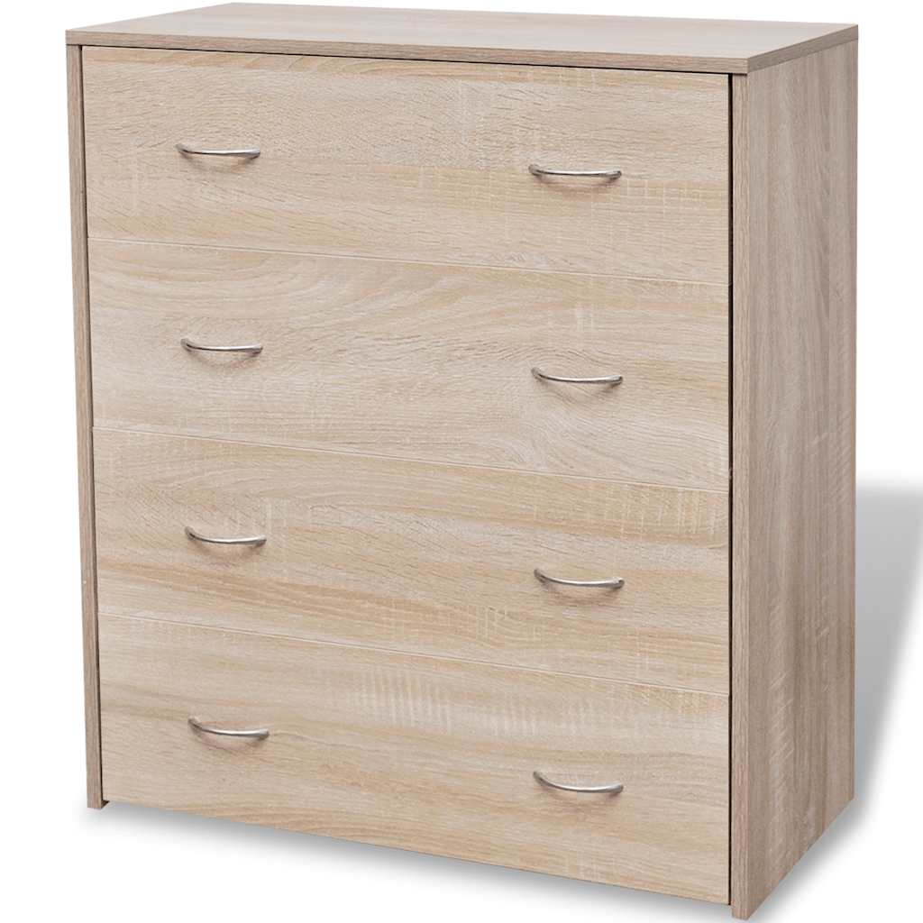 Sideboard with 4 Drawers 60x30,5x71 cm Oak